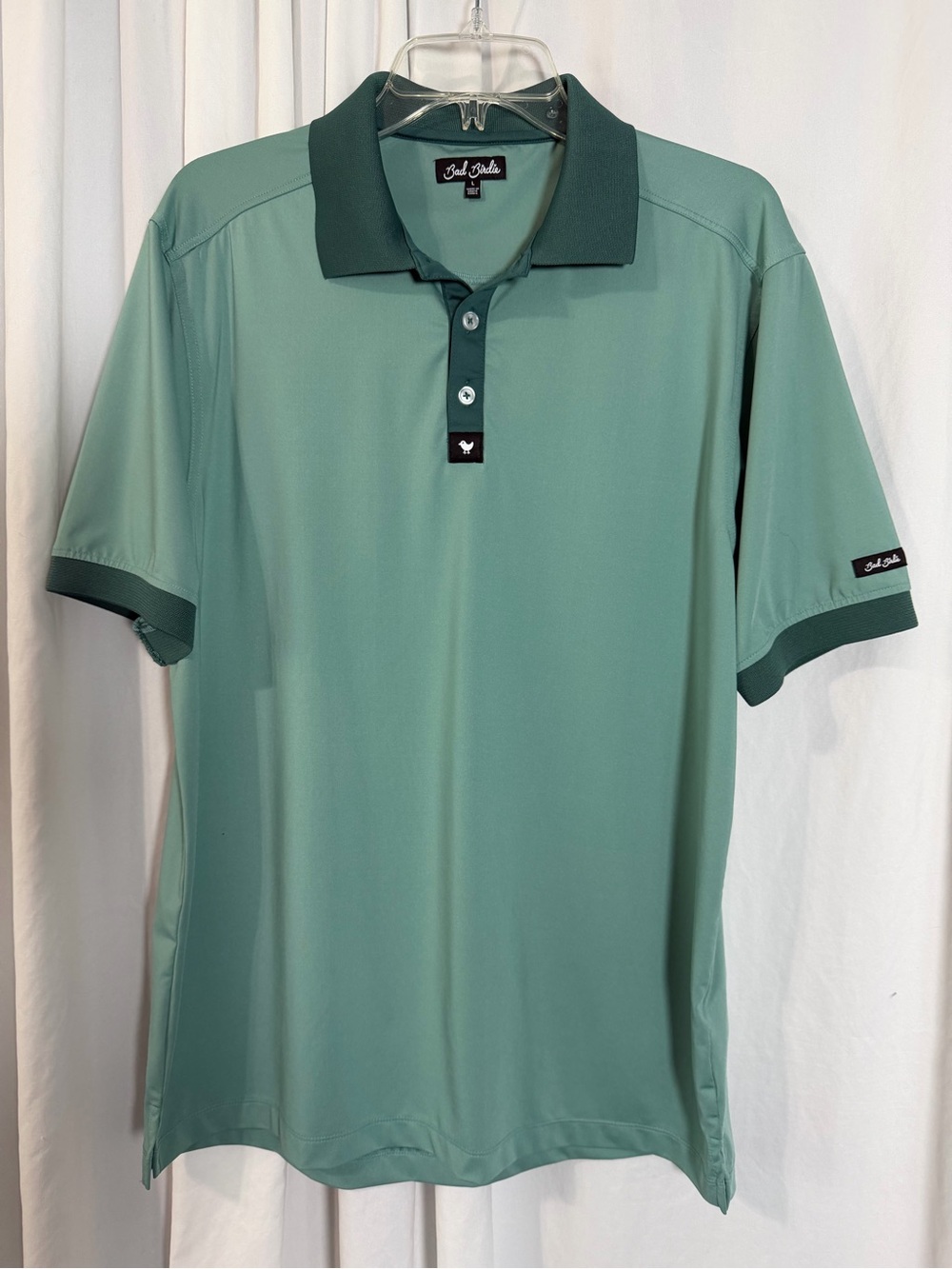 Bad Birdie Men's Green Polo Shirt